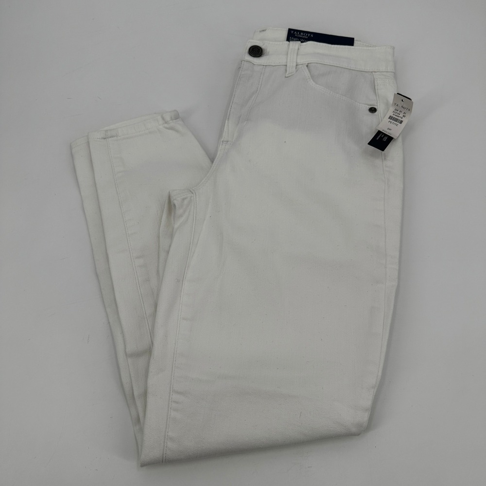Talbots Flawless High-Waist Jegging Ankle White Skinny Jeans 2 Petite New Spring